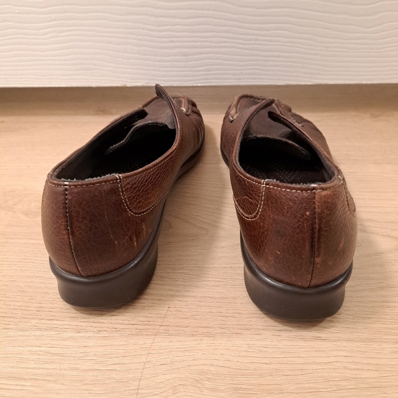 SAS Tripad Comfort Leather Preppy Lace Up Moccasin Arch Support Loafer Sz 7.5 - Picture 4 of 8